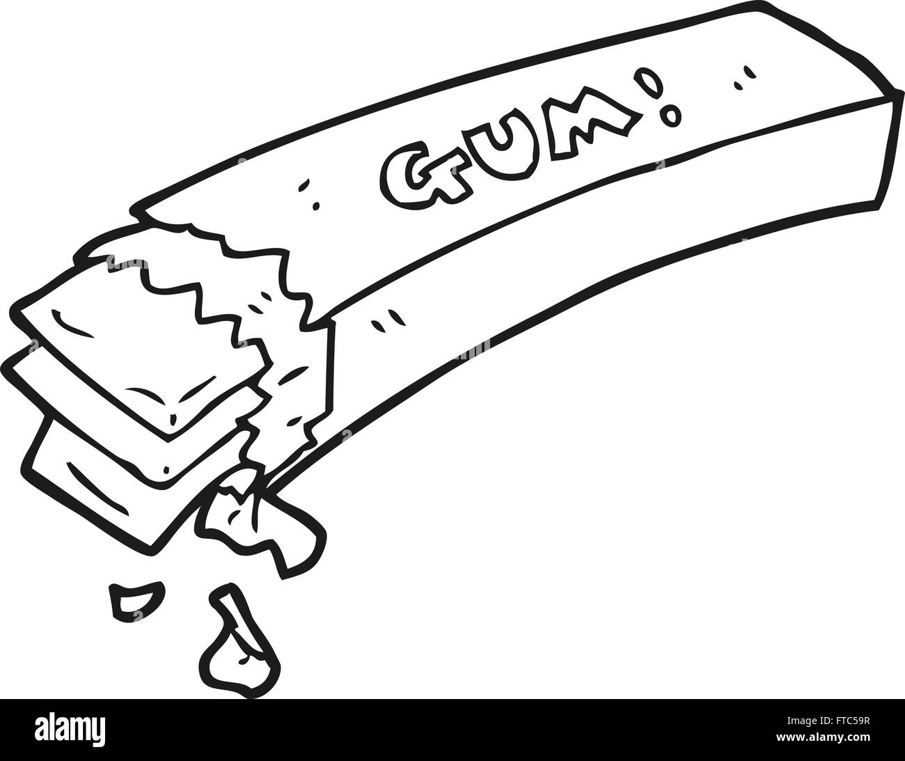 stick of gum clip art black and white