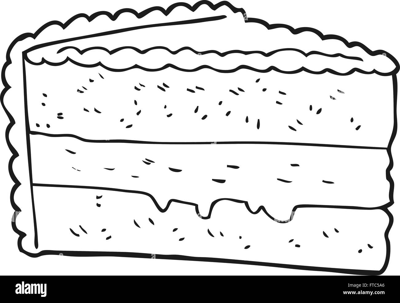 freehand drawn black and white cartoon cake Stock Vector Image & Art Alamy