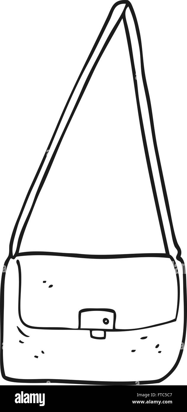 freehand drawn black and white cartoon handbag Stock Vector Image & Art -  Alamy