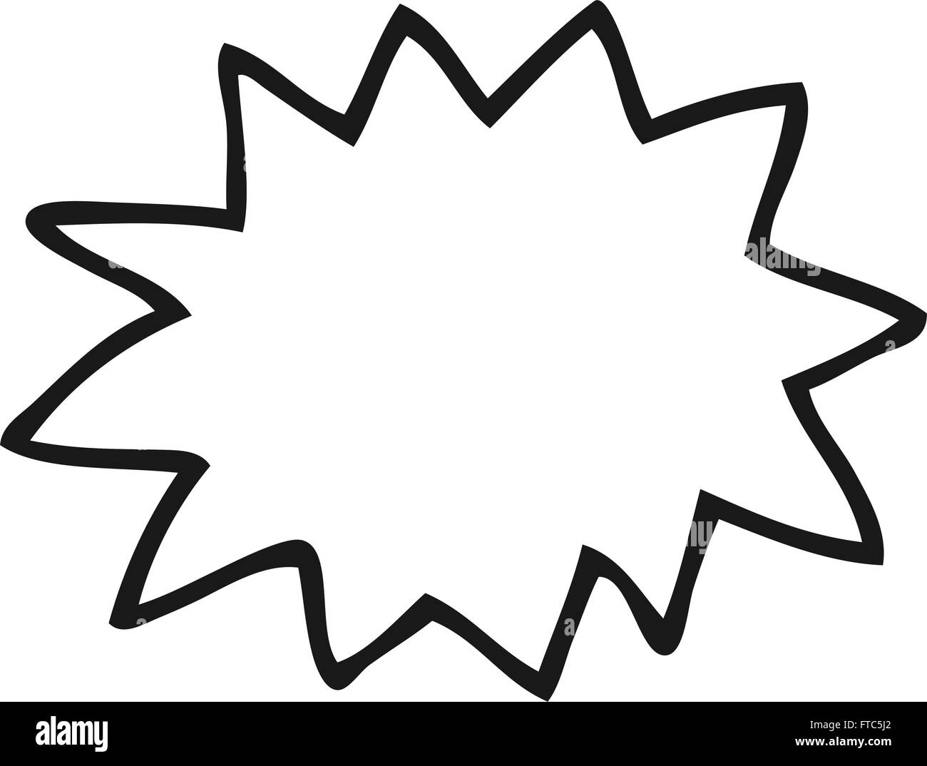 freehand drawn black and white cartoon explosion Stock Vector Image ...