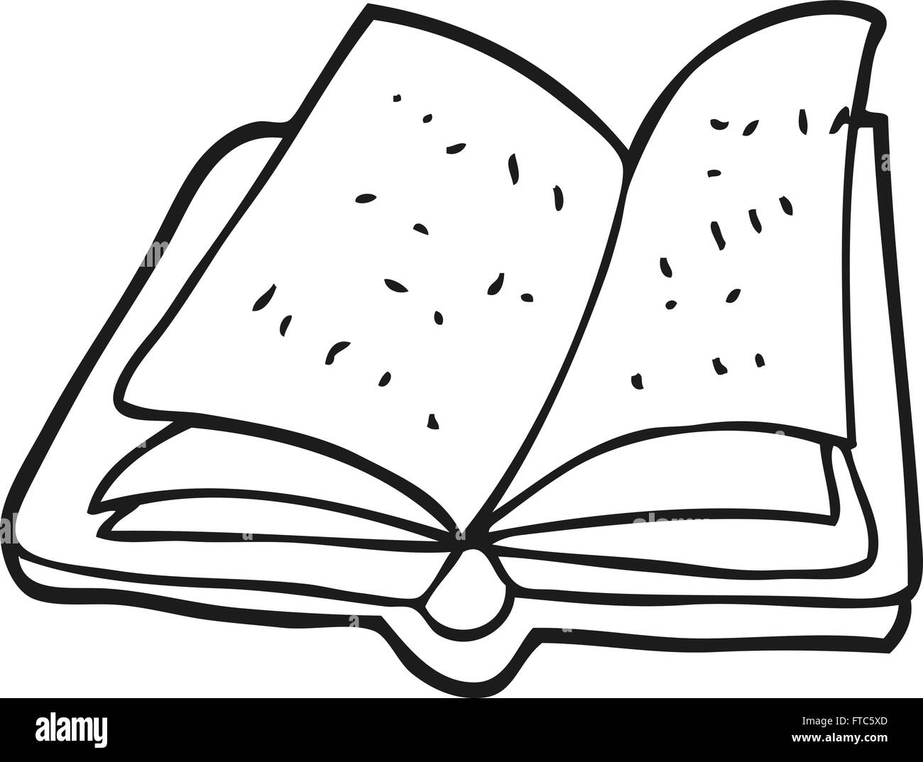 freehand drawn black and white cartoon book Stock Vector Image & Art ...