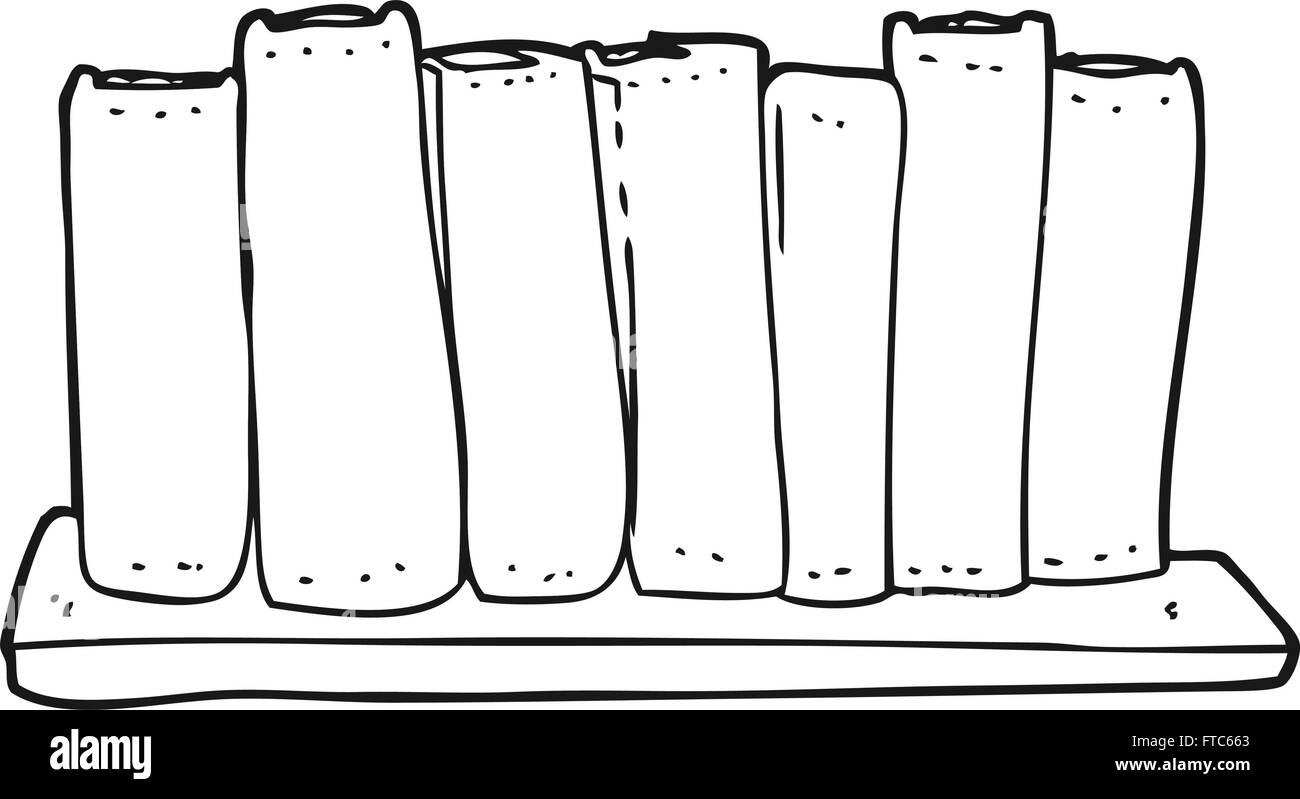 freehand drawn black and white cartoon books Stock Vector Image & Art ...