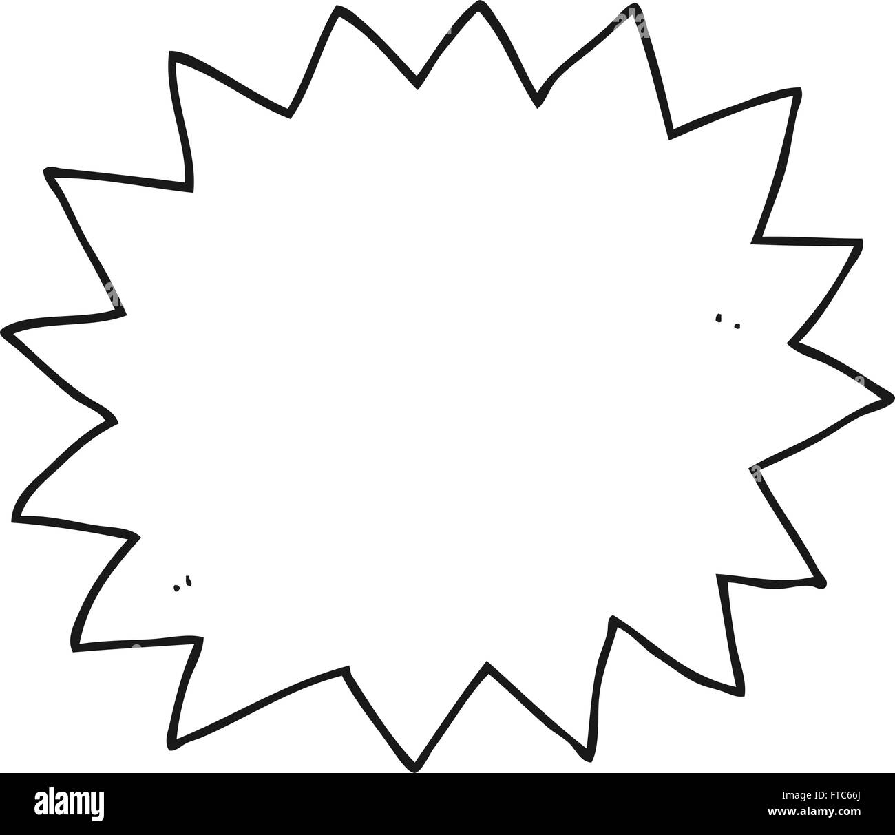 freehand drawn black and white cartoon explosion Stock Vector Image ...