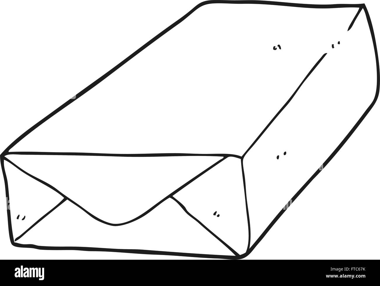 freehand drawn black and white cartoon pack of office paper Stock ...