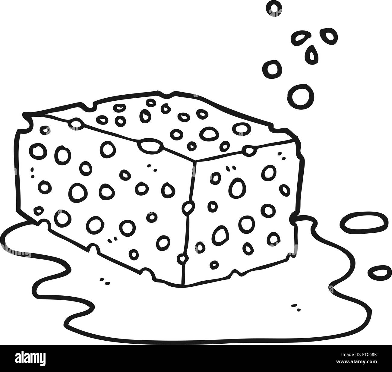 freehand drawn black and white cartoon sponge Stock Vector Image & Art Alamy