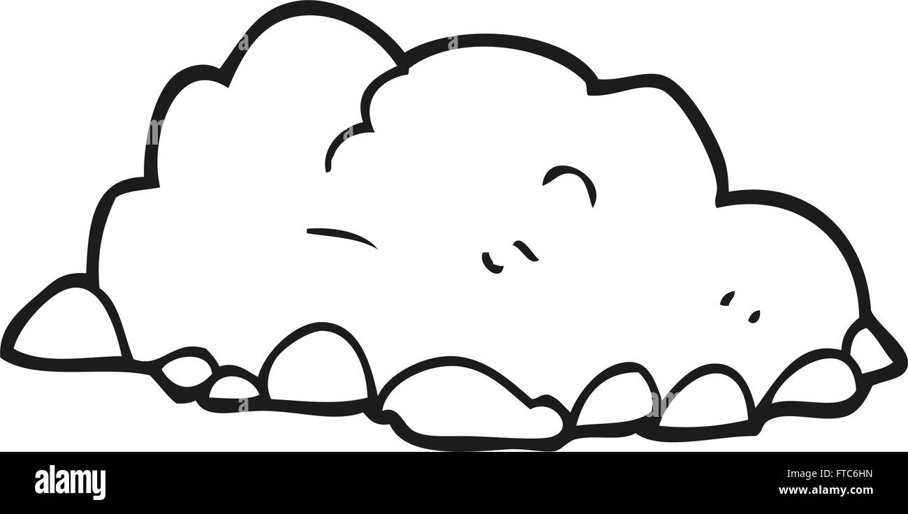 freehand drawn black and white cartoon pile of dirt Stock Vector Image