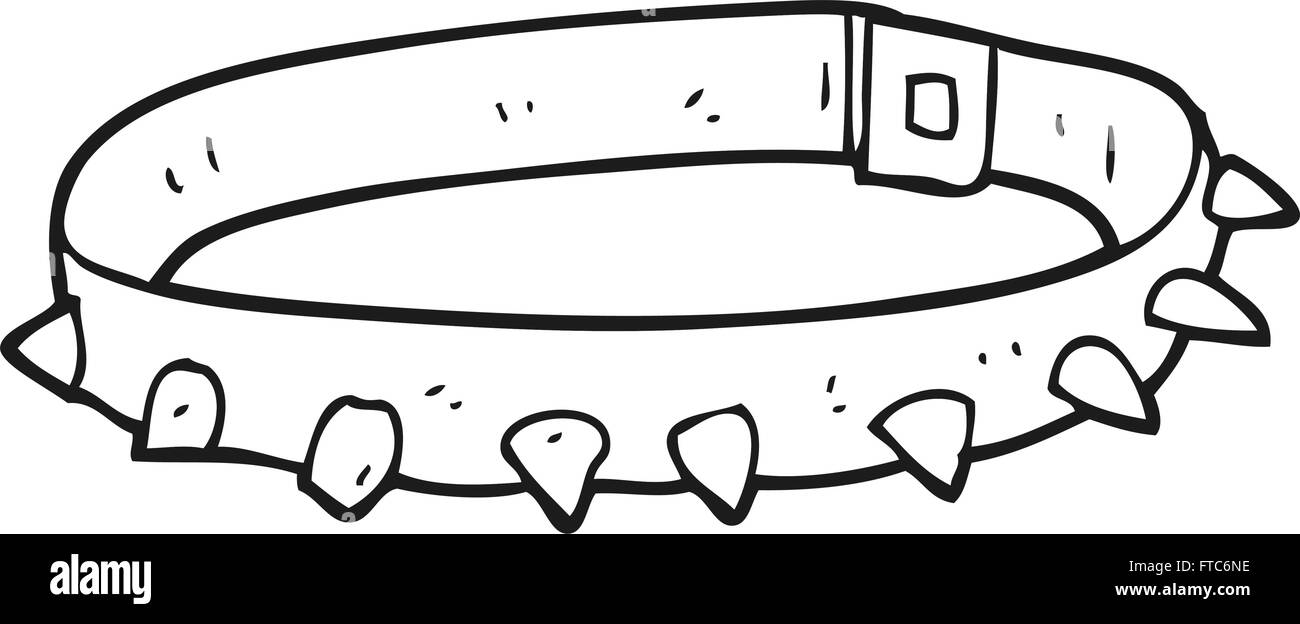 freehand drawn black and white cartoon dog collar Stock Vector Image