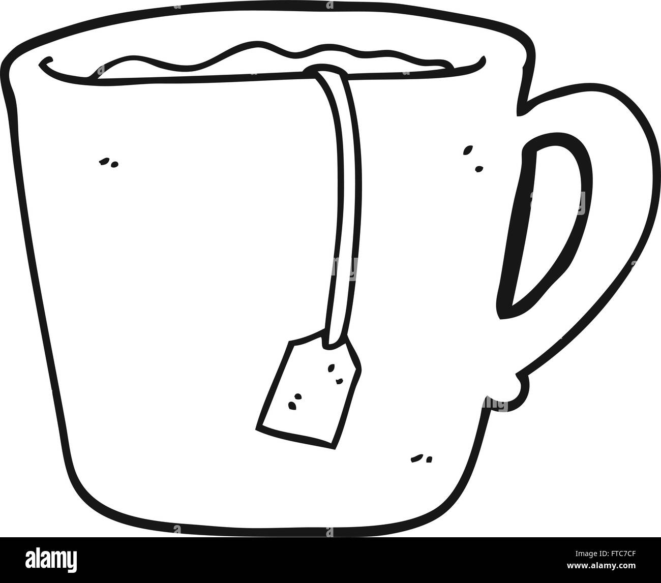 white tea cup cartoon