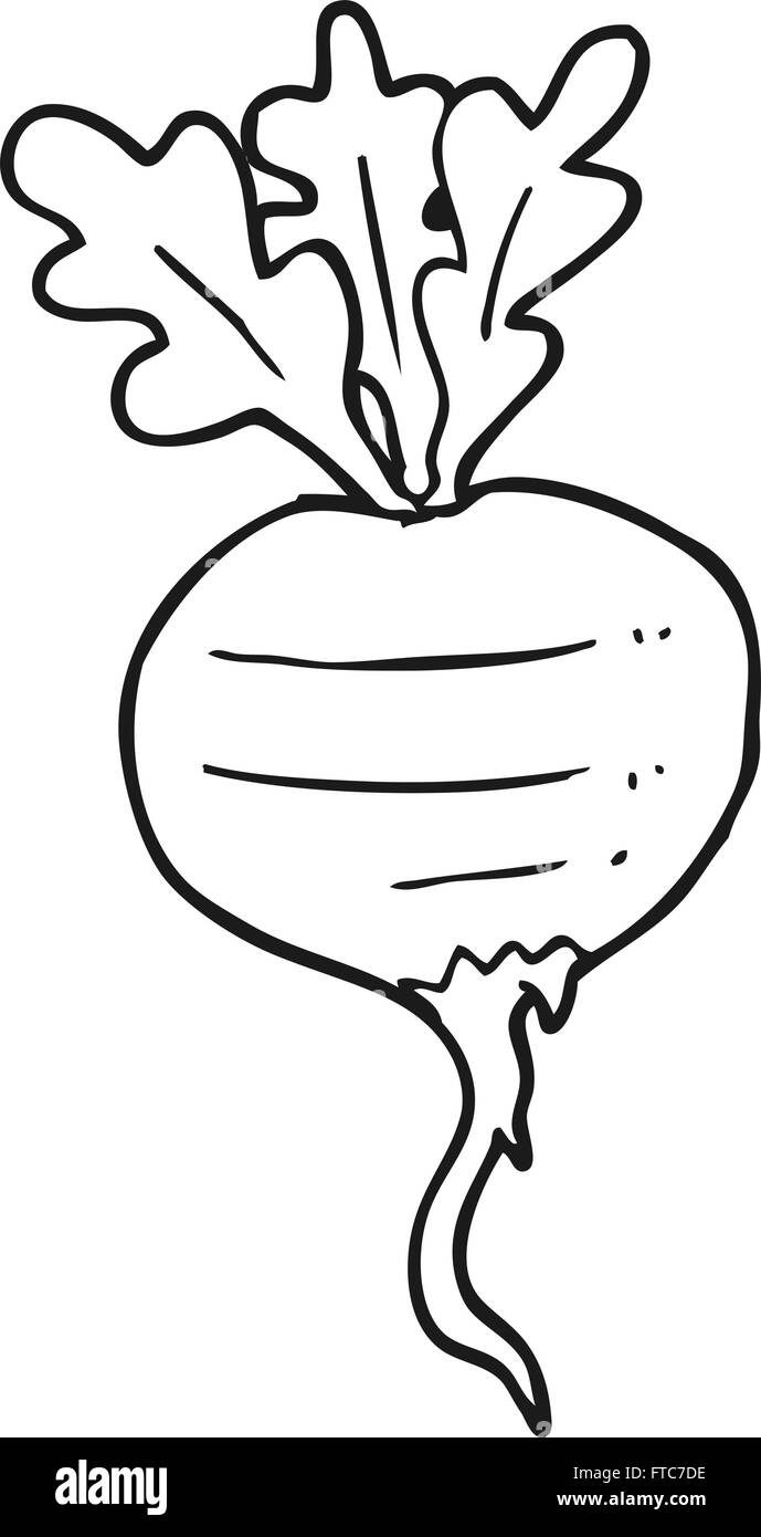 freehand drawn black and white cartoon turnip Stock Vector Image & Art