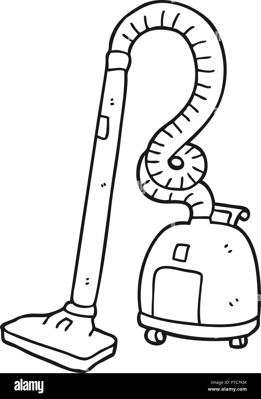 freehand drawn black and white cartoon vacuum cleaner Stock Vector ...