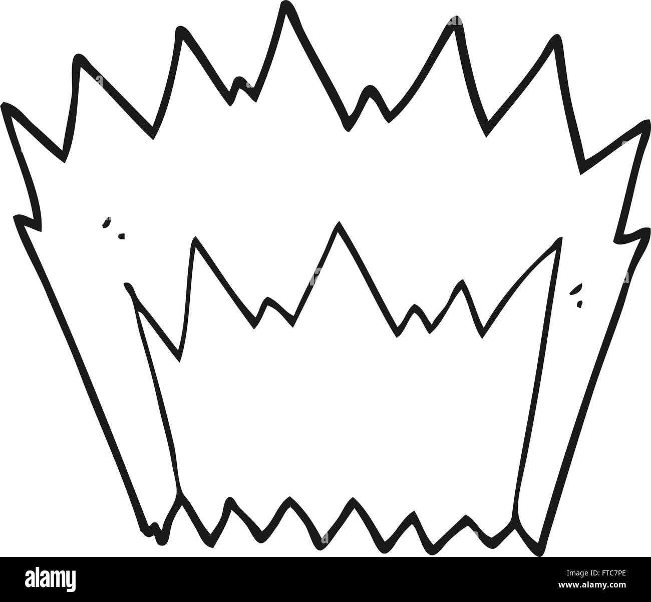 freehand drawn black and white cartoon explosion Stock Vector Image
