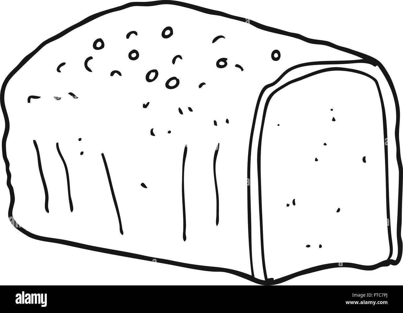 freehand drawn black and white cartoon bread Stock Vector Image & Art ...