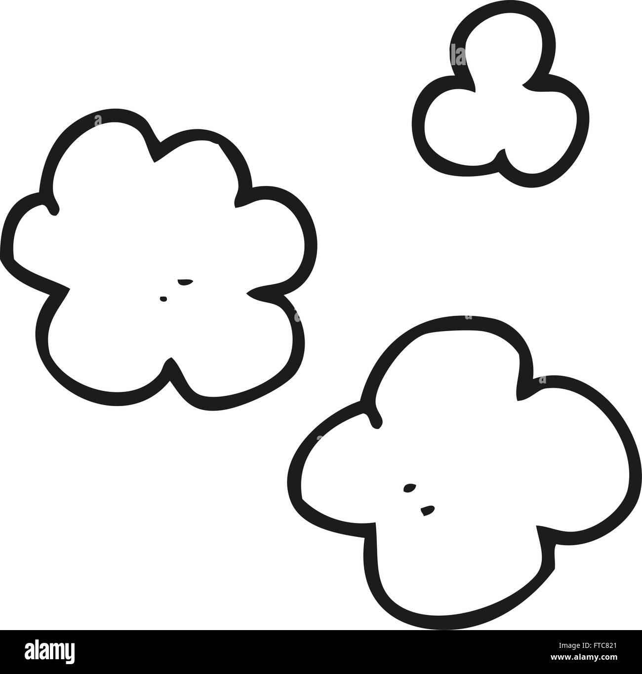 freehand drawn black and white cartoon puff of smoke Stock Vector Image ...