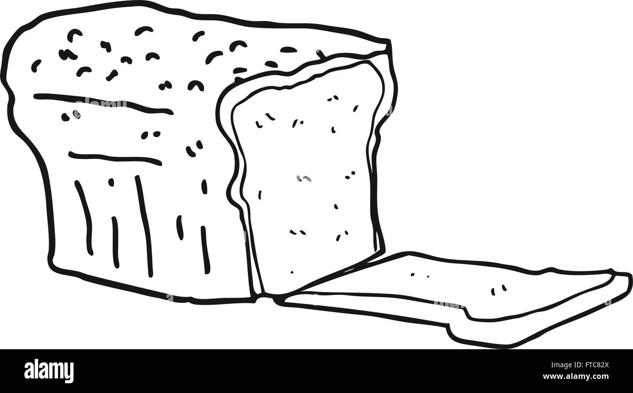 freehand drawn black and white cartoon bread Stock Vector Image & Art ...