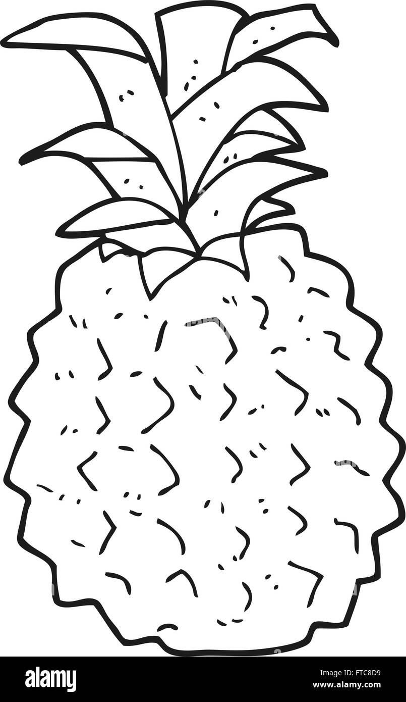 Cute Pineapple Black And White Stock Photos & Images - Alamy