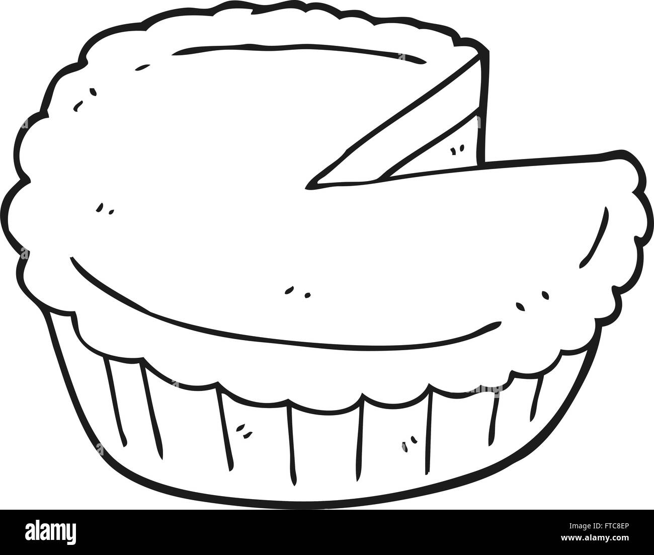 freehand drawn black and white cartoon pie Stock Vector Image & Art Alamy