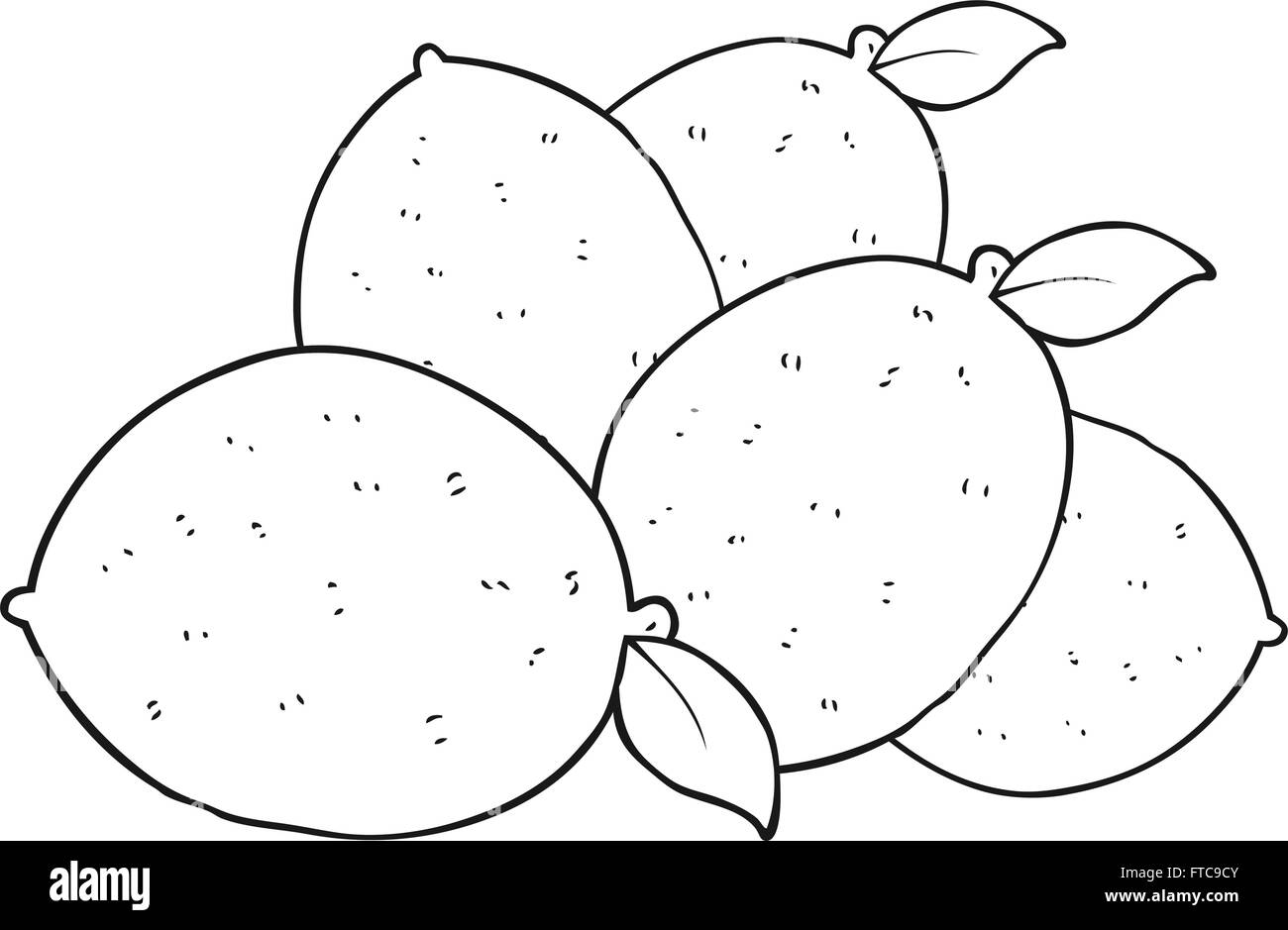 freehand drawn black and white cartoon lemons Stock Vector Image & Art -  Alamy