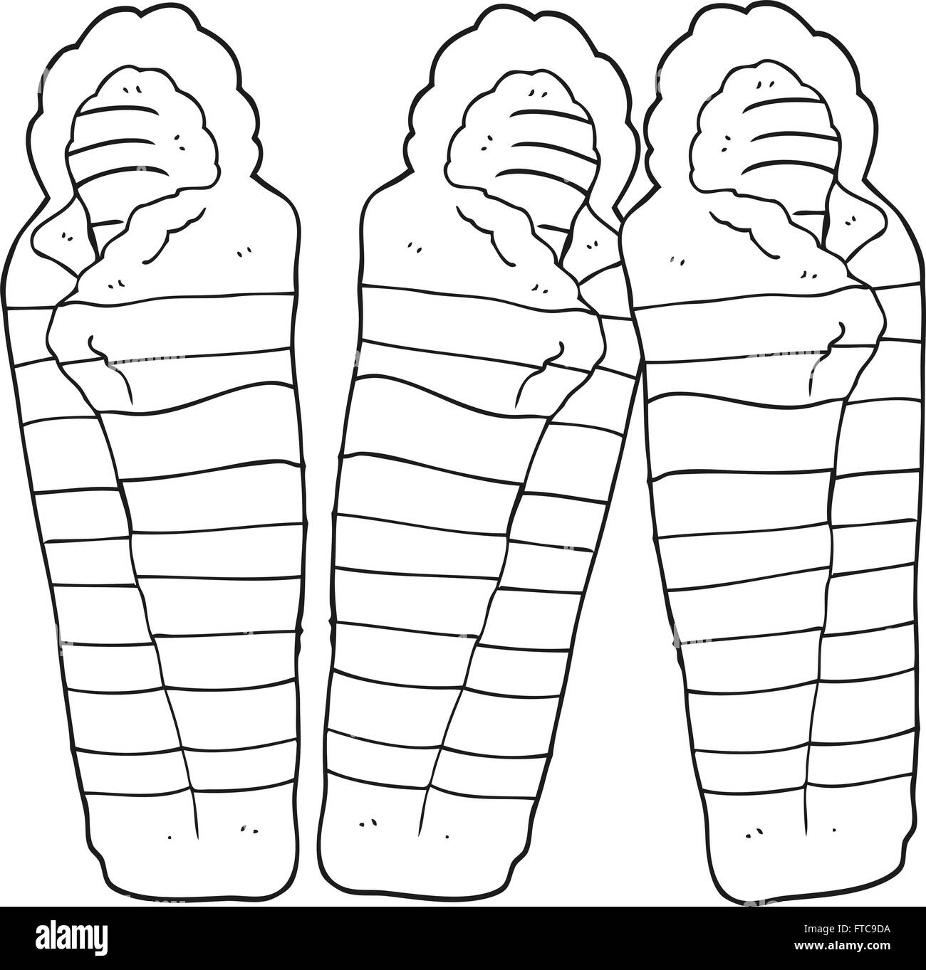 freehand drawn black and white cartoon sleeping bags Stock Vector Image & Art Alamy