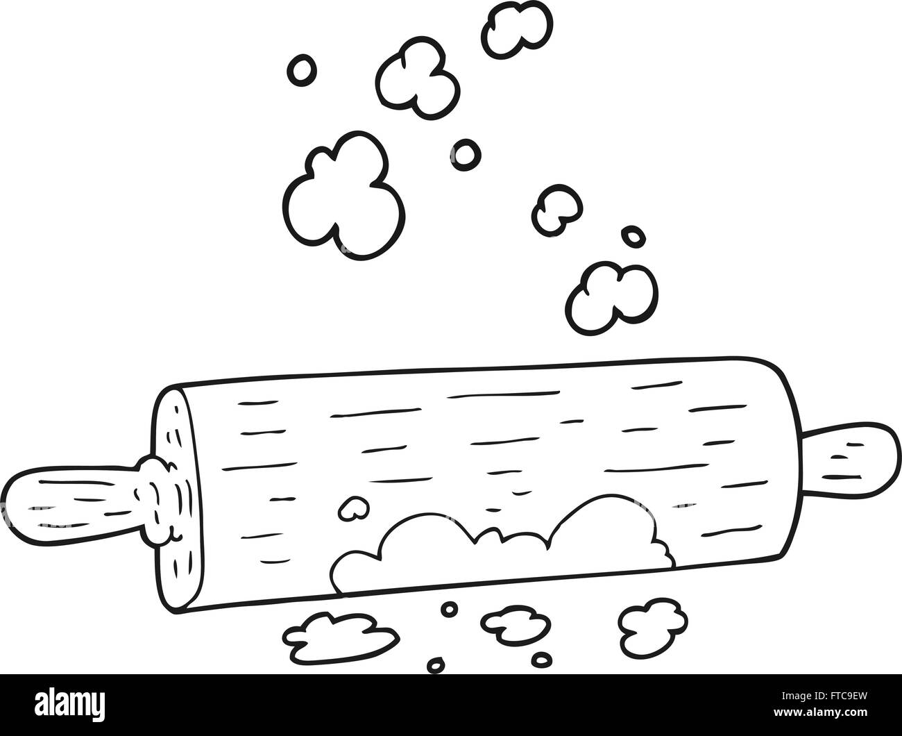Cartoon rolling pin Black and White Stock Photos & Images - Alamy