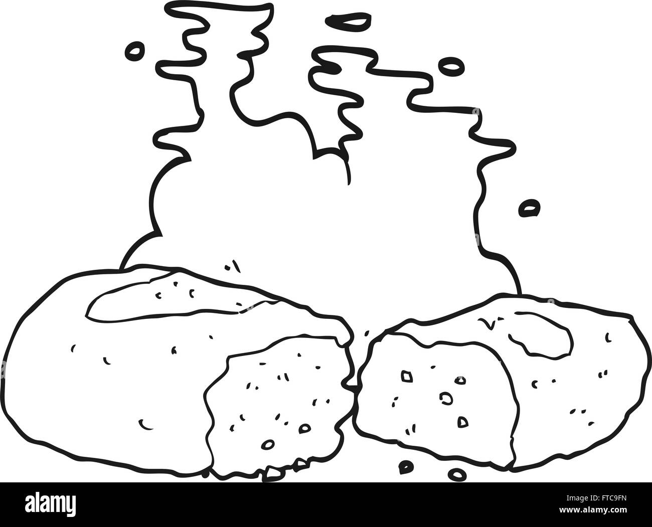 freehand drawn black and white cartoon bread Stock Vector Image & Art ...