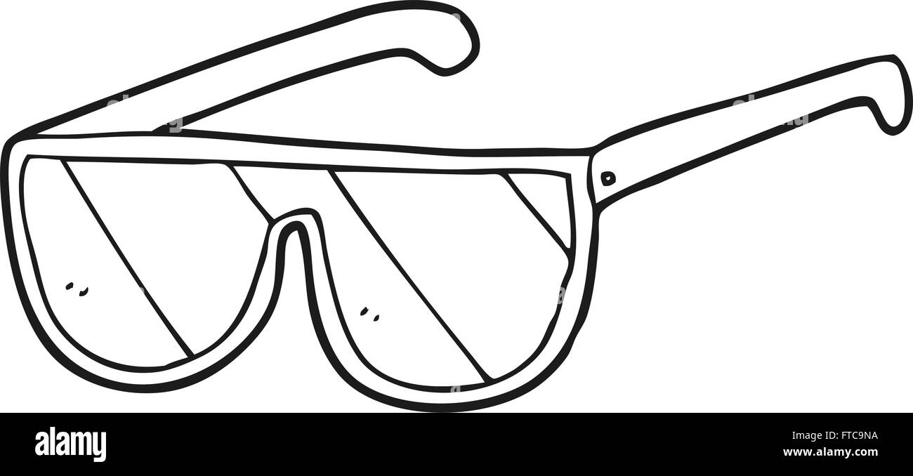 freehand drawn black and white cartoon sunglasses Stock Vector Image