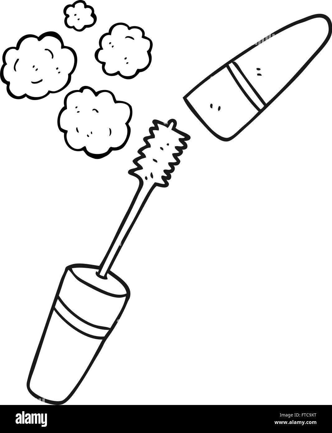 freehand drawn black and white cartoon mascara Stock Vector Image & Art