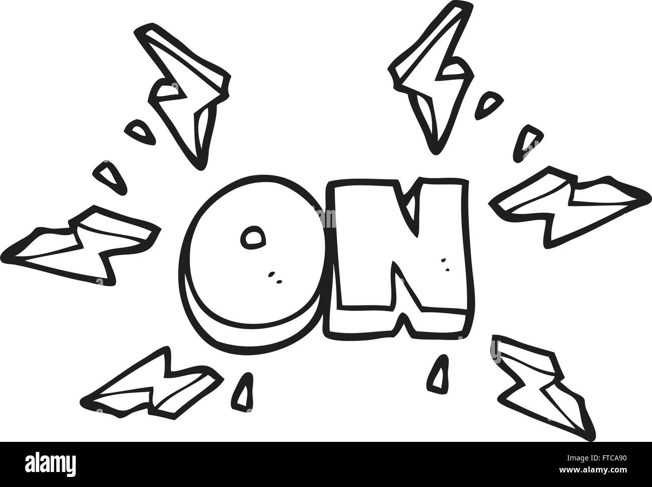 freehand drawn black and white cartoon on symbol Stock Vector Image ...