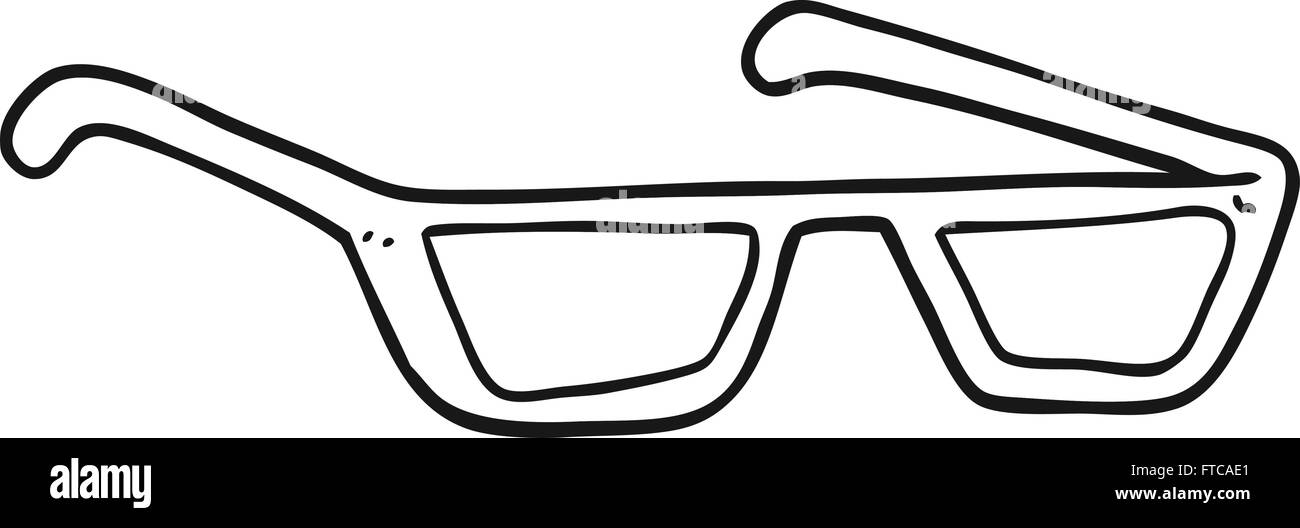 freehand drawn black and white cartoon sunglasses Stock Vector Image