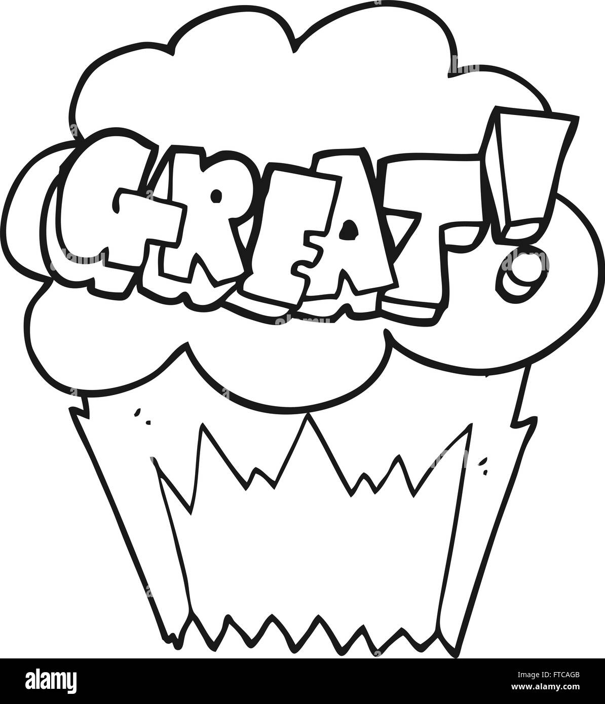 freehand drawn black and white cartoon great symbol Stock Vector Image ...
