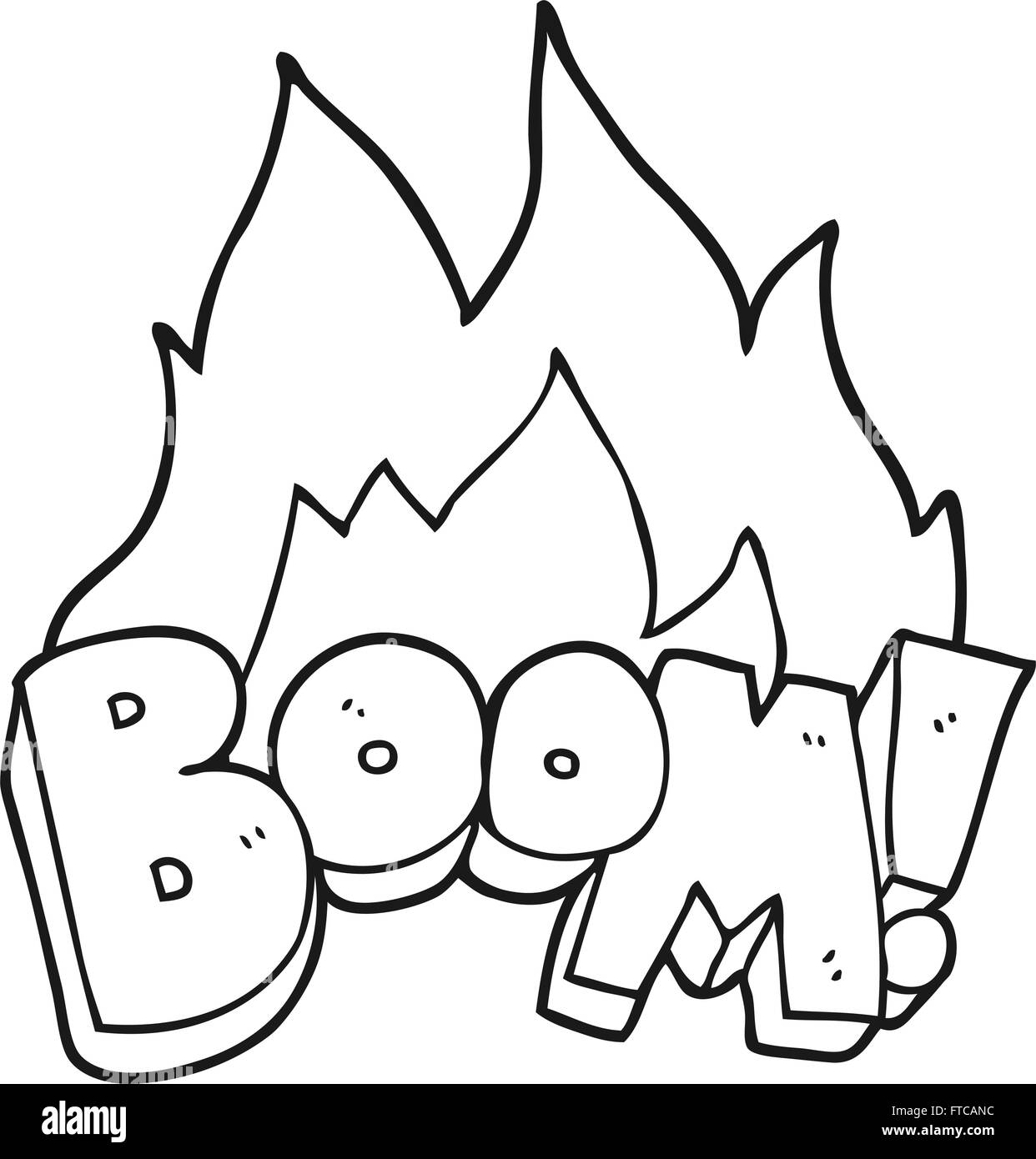 freehand drawn black and white cartoon boom Stock Vector Image & Art ...