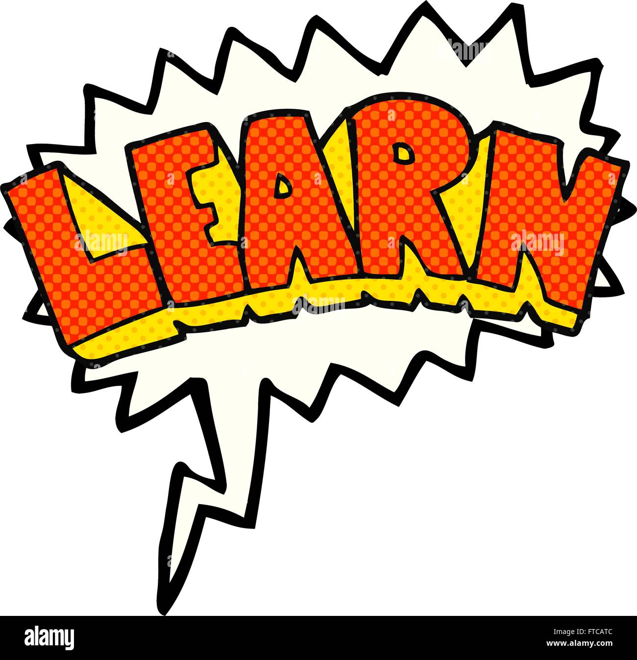 Learn Comic Text freehand drawn comic book speech bubble cartoon learn symbol Stock ...