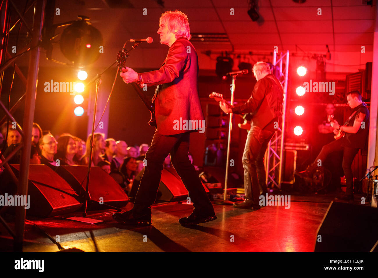 Nantwich, Cheshire, UK. 26th March, 2016. FM perform live at the Nantwich Civic Hall during the Nantwich Jazz, Blues and Music Festival. Credit:  Simon Newbury/Alamy Live News Stock Photo