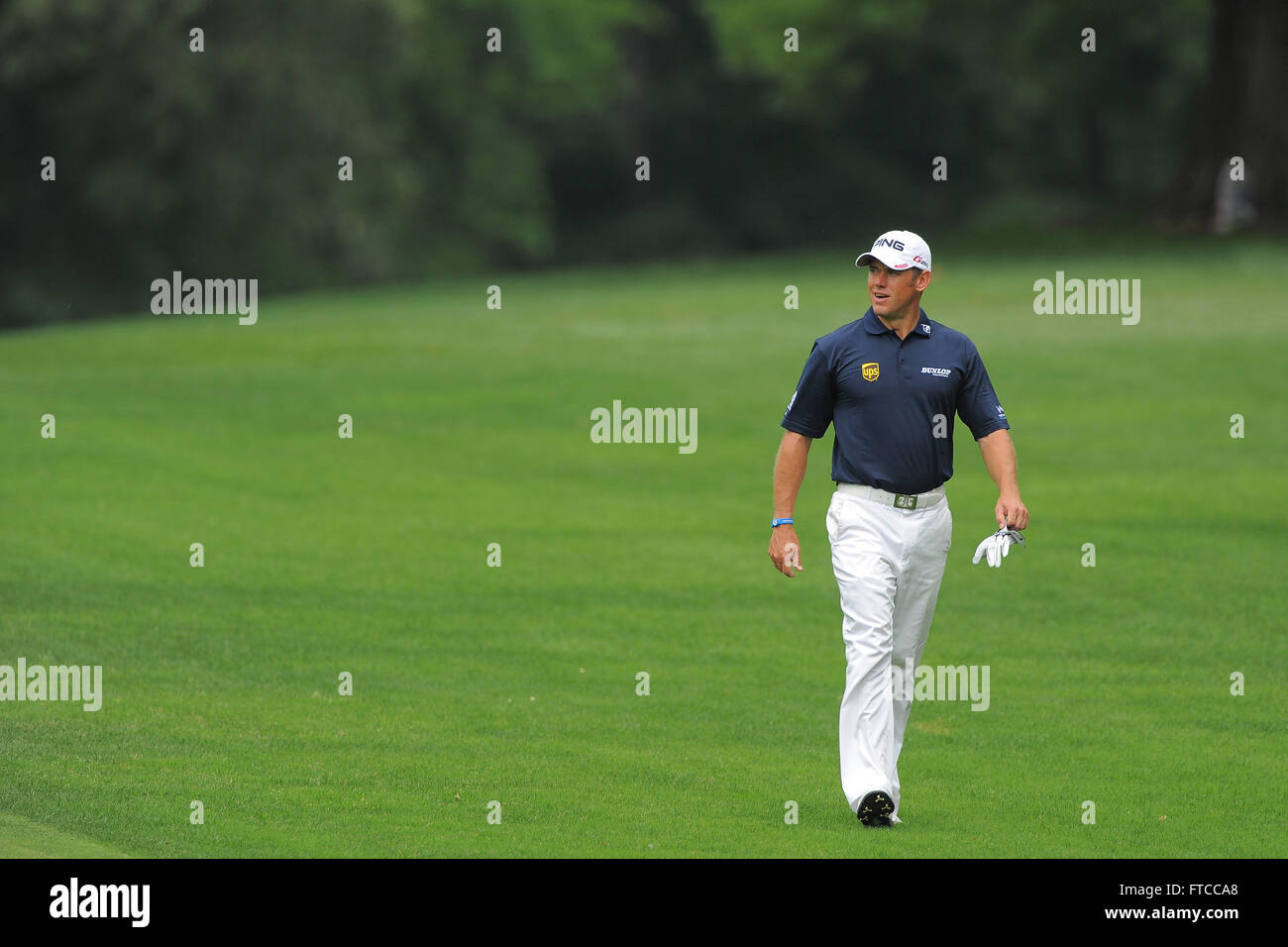 Charlotte, North Carolina, USA. 6th May, 2012. Lee Westwood during the final round of the Wells Fargo Championship at the Quail Hollow Club on May 6, 2012 in Charlotte, N.C. ZUMA PRESS/ Scott A. Miller. © Scott A. Miller/ZUMA Wire/Alamy Live News Stock Photo