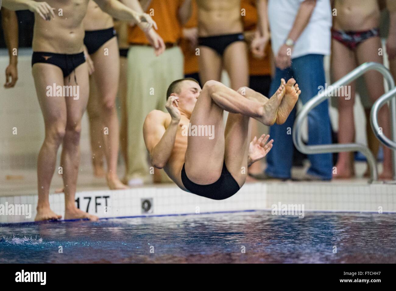 The Texas swim team wins the National Title during the NCAA Men's
