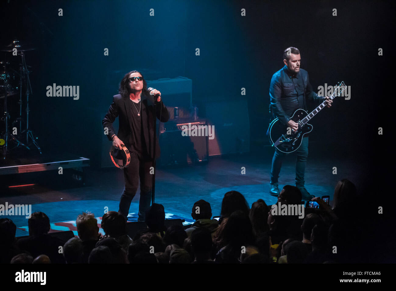 Detroit, Michigan, USA. 26th Mar, 2016. IAN ASBURY and BILLY DUFFY of THE CULT performing on the Alive In The Hidden City Tour at The Fillmore in Detroit, MI on March 26th 2016 © Marc Nader/ZUMA Wire/Alamy Live News Stock Photo