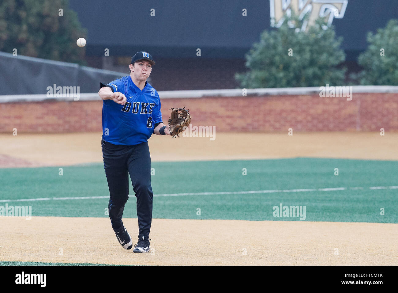 Winston-Salem, NC, USA. 27th Mar, 2016. infielder Jack Labosky (6) of ...
