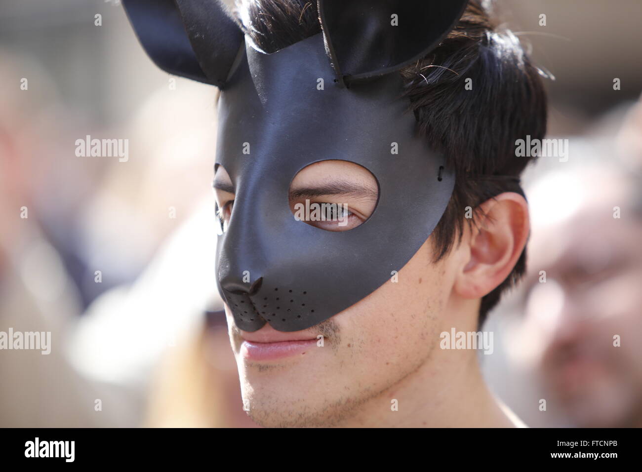 black rabbit ear mask