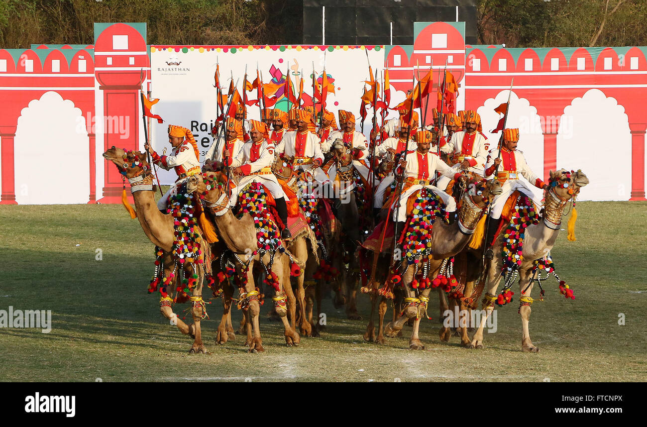 Jaipur, India. 27th Mar, 2016. India's Border Security Force (BSF