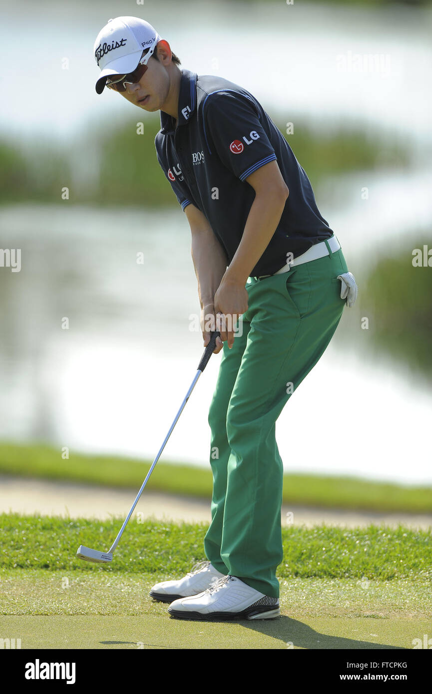 March 3, 2012 - Palm Beach Gardens, Fla, USA - Seung-Yul Noh during the third round of the Honda Classic at PGA National on March 3, 2012 in Palm Beach Gardens, Fla. ..ZUMA PRESS/ Scott A. Miller. (Credit Image: © Scott A. Miller via ZUMA Wire) Stock Photo