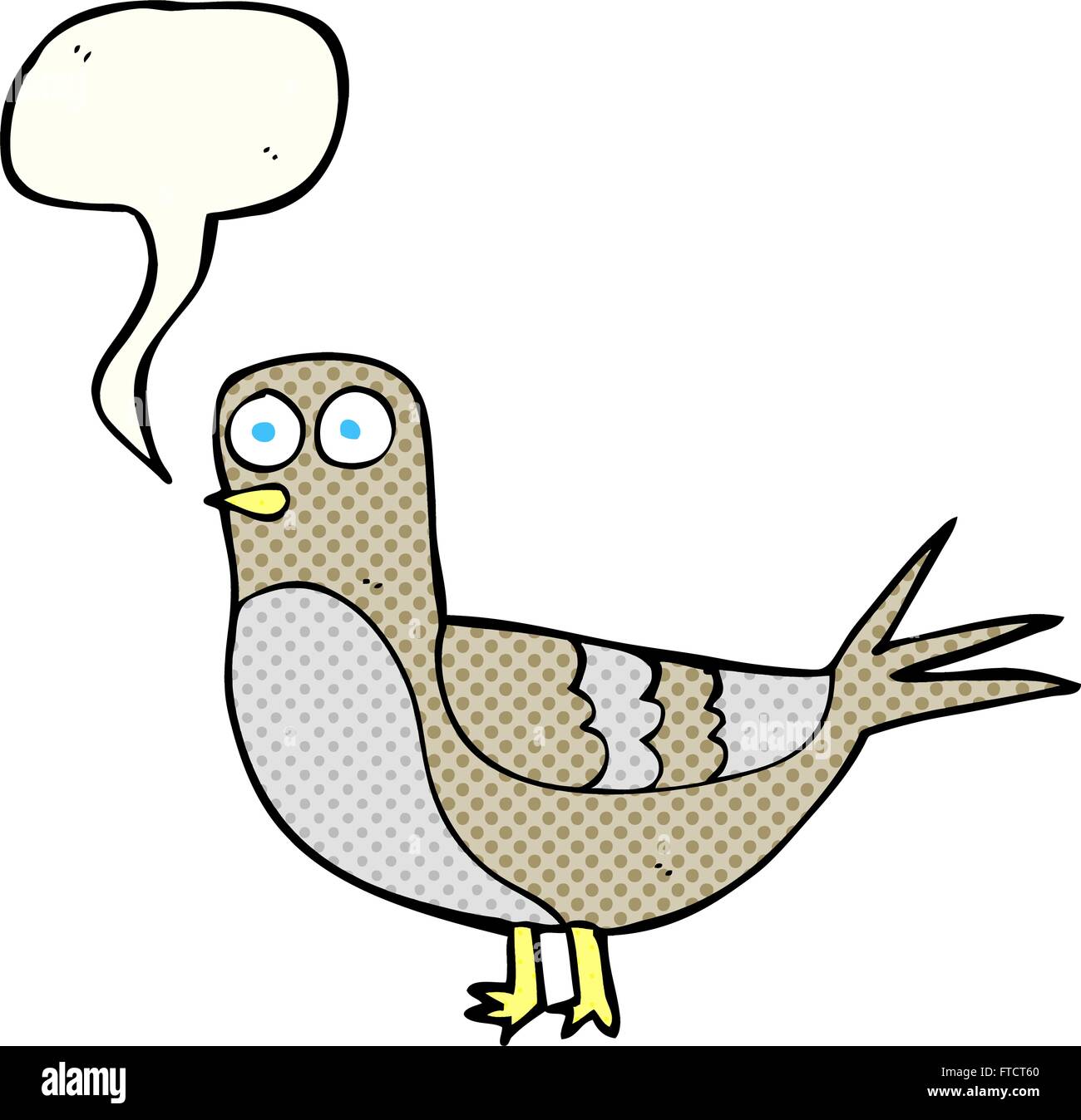 freehand drawn comic book speech bubble cartoon pigeon Stock Vector Image &  Art - Alamy