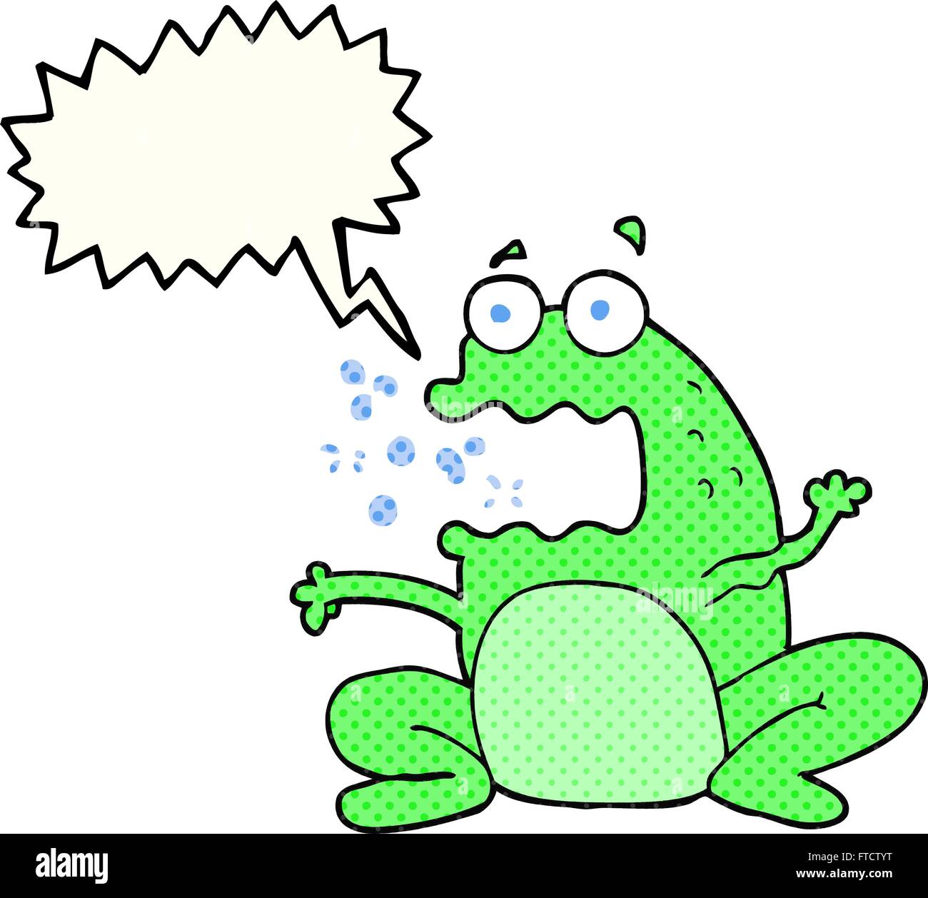 Freehand Drawn Comic Book Speech Bubble Cartoon Burping Frog Stock Vector Image And Art Alamy