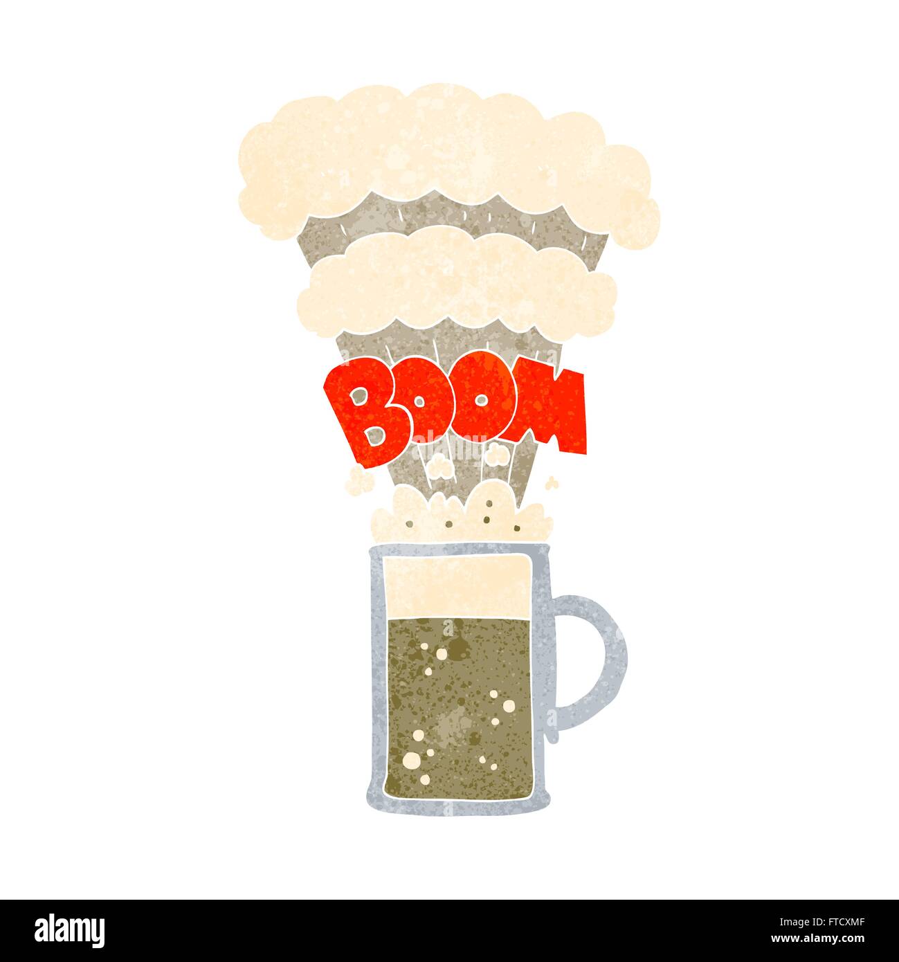 Buzzed Exploding Beer Beer stein pint cartoon hi-res stock photography and images - Alamy