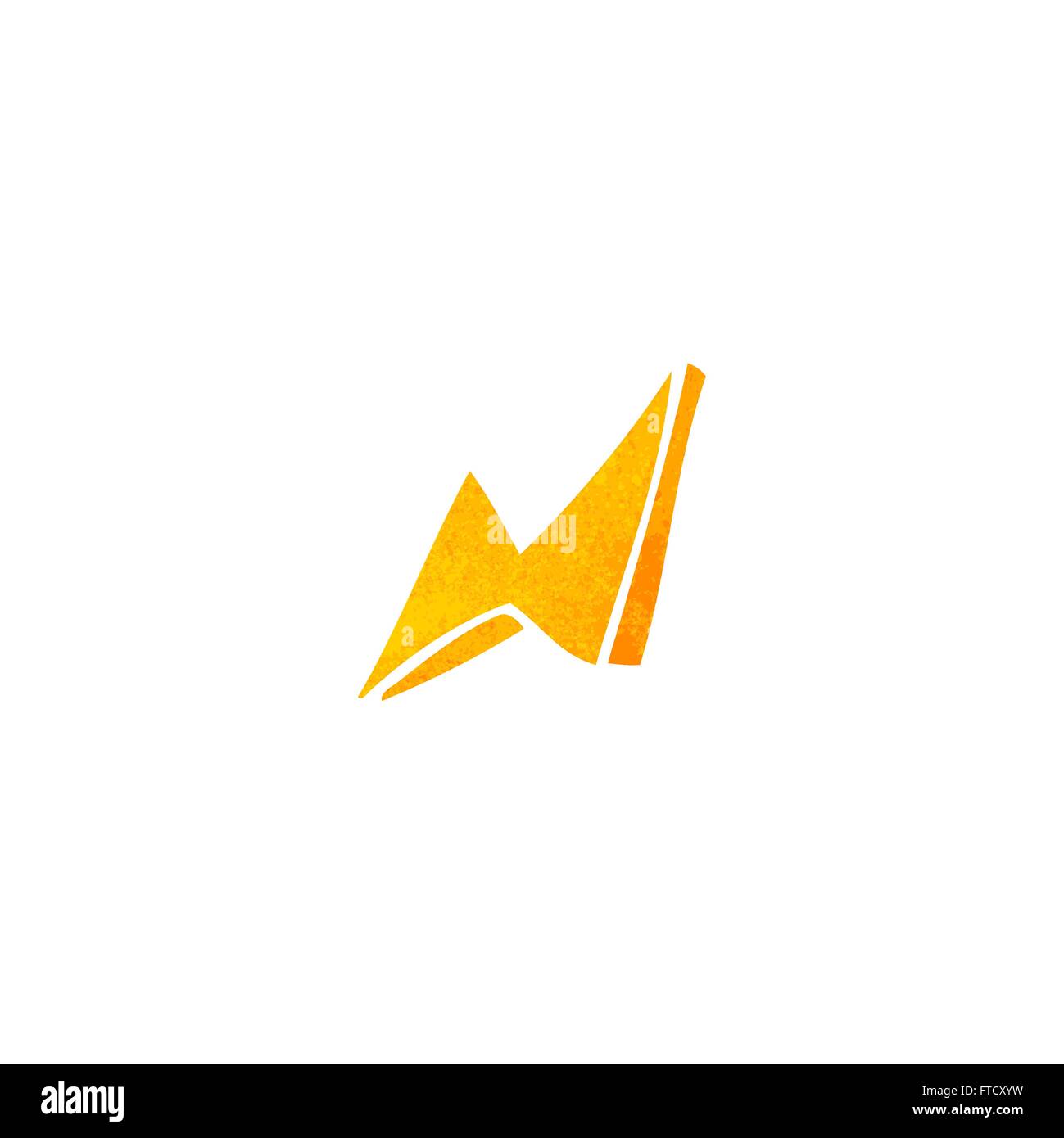 freehand retro cartoon lightning bolt doodle Stock Vector Image & Art ...