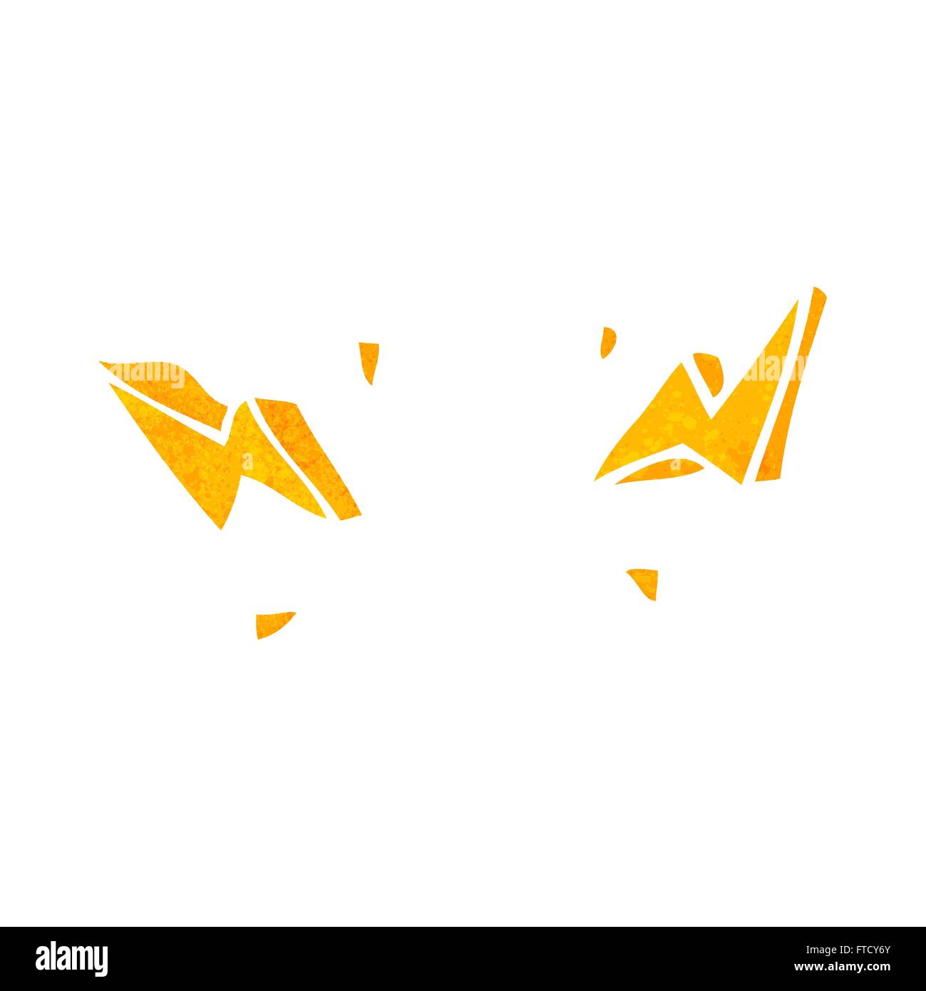 freehand retro cartoon decorative doodle lightning bolts Stock Vector ...