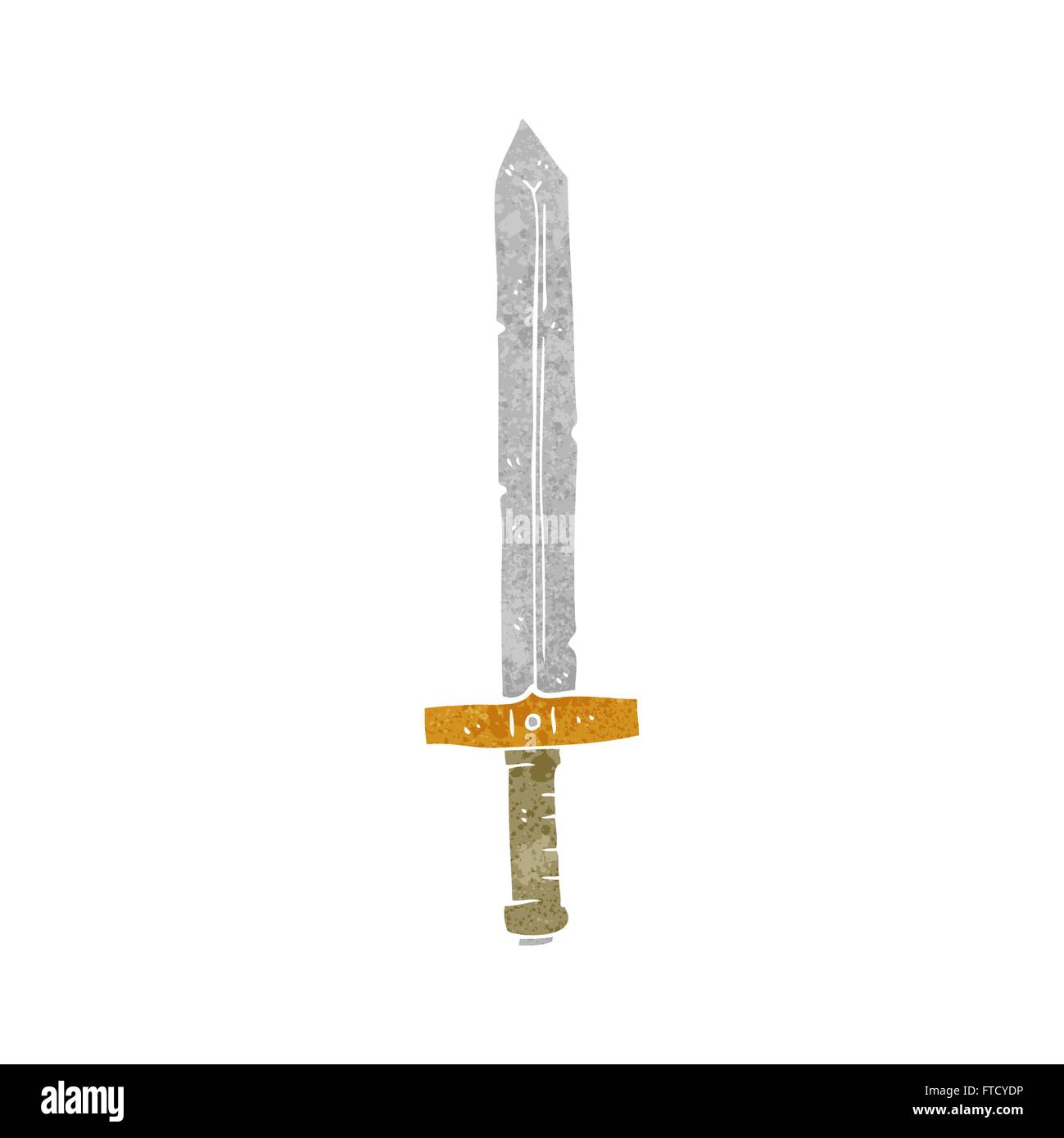 freehand retro cartoon sword Stock Vector Image & Art - Alamy