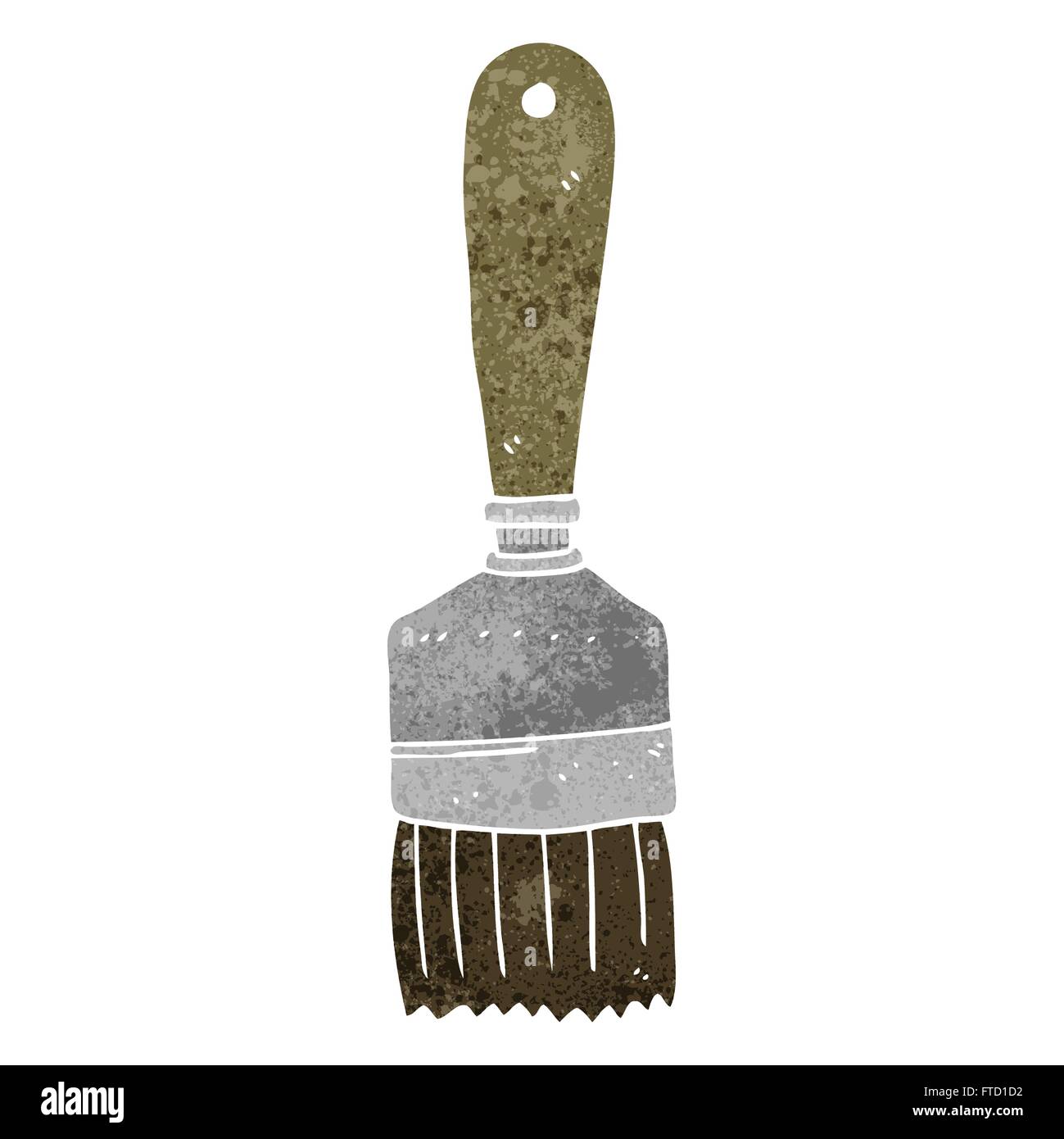 freehand retro cartoon paint brush Stock Vector Image & Art - Alamy