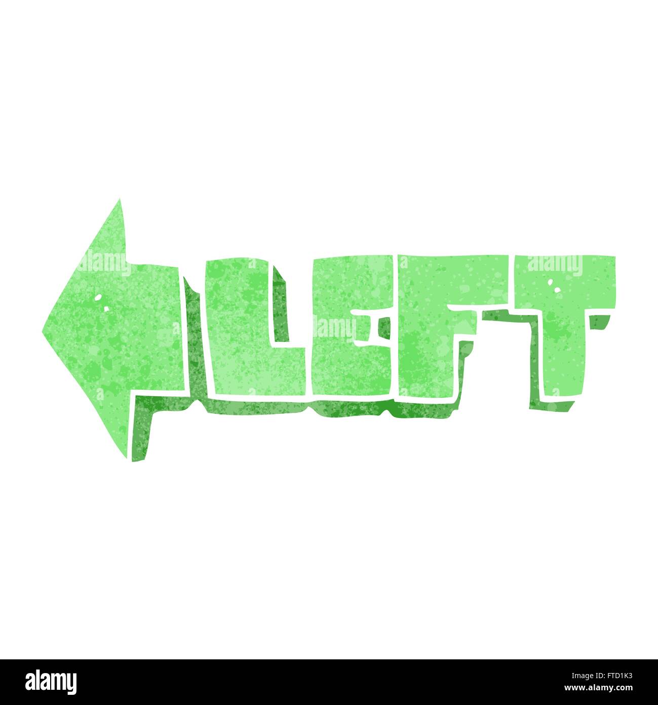 freehand retro cartoon left symbol Stock Vector Image & Art - Alamy