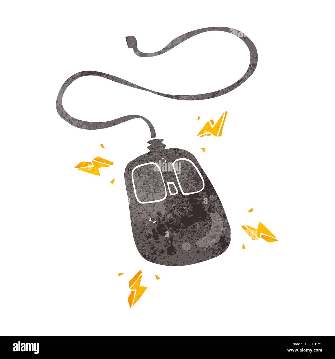 freehand retro cartoon computer mouse Stock Vector Image & Art Alamy