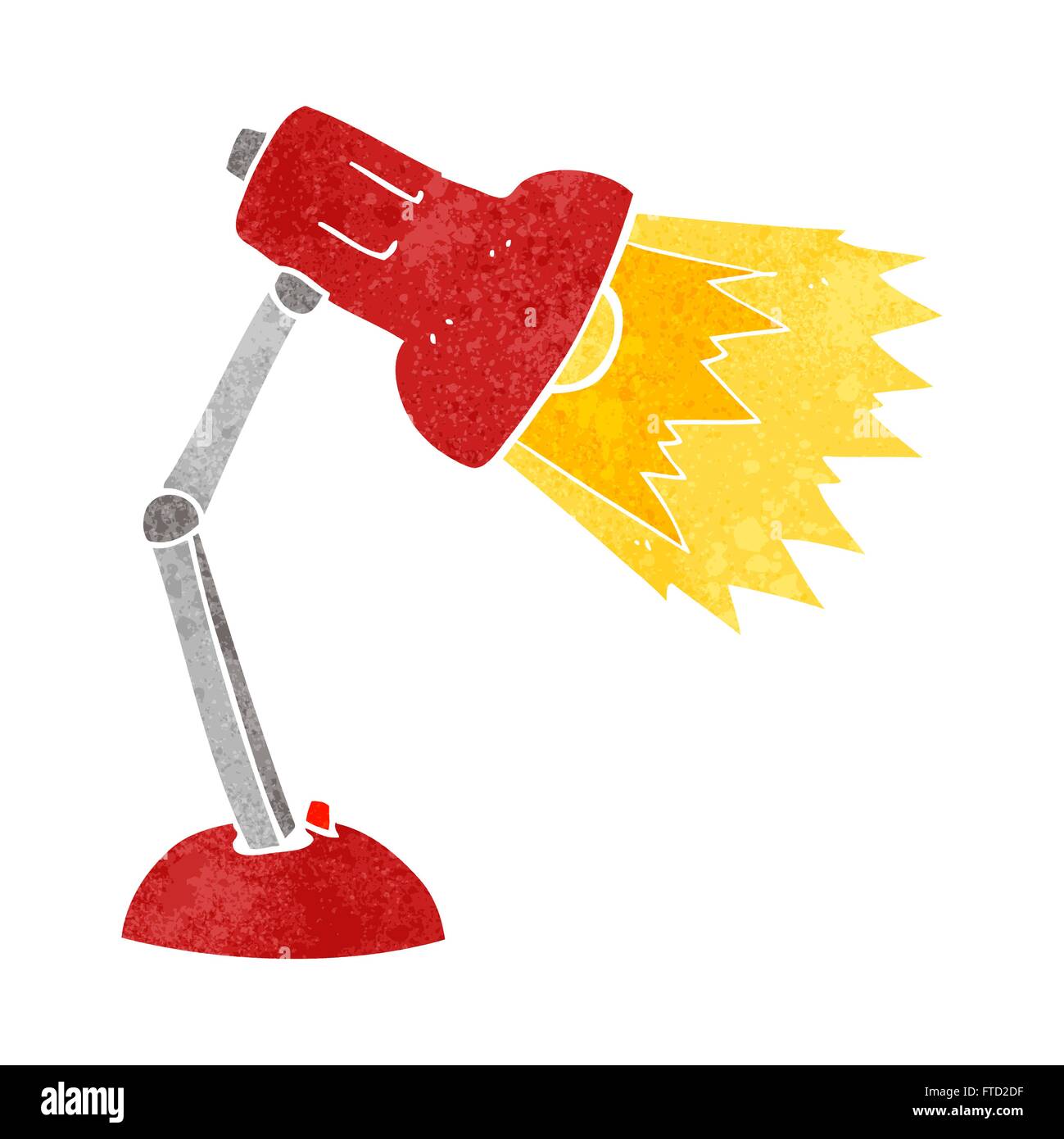 freehand retro cartoon desk lamp Stock Vector Image & Art Alamy