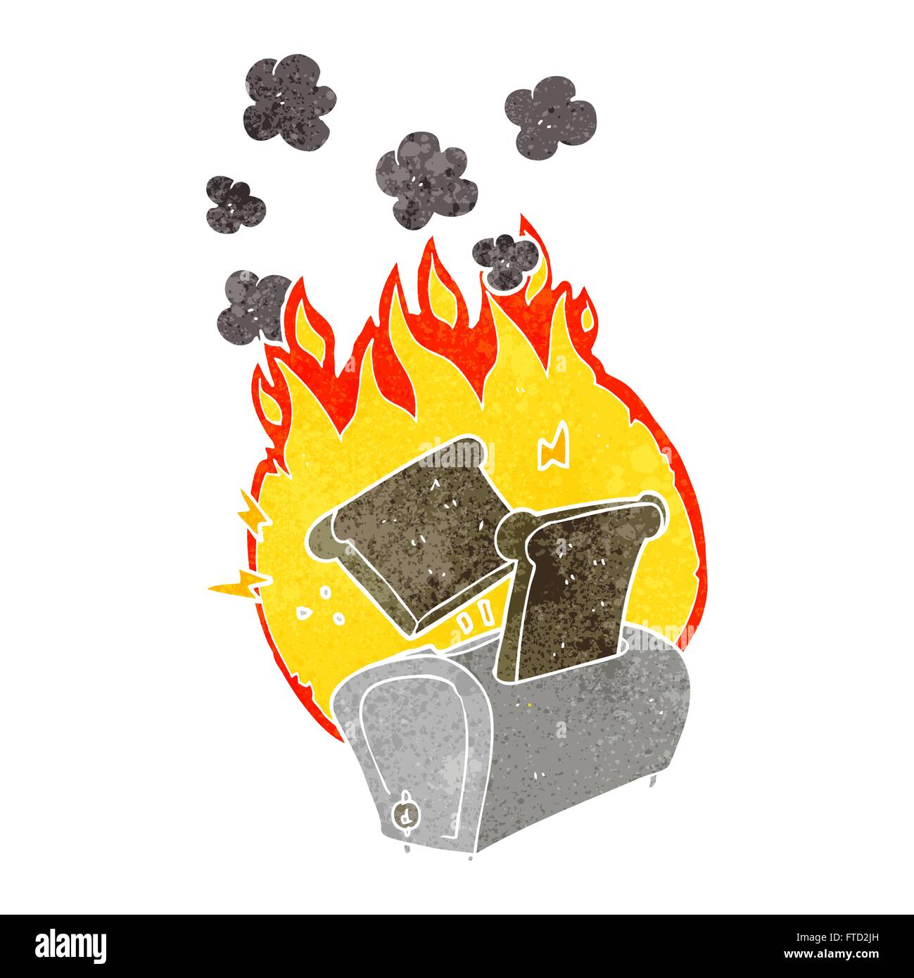 Cartoon toaster burning toast hires stock photography and images Alamy
